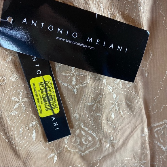 Antonio Melani Maxine Town Country Pants Tan Corduroy Embroidered Floral NWT - Picture 7 of 13